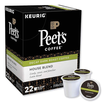 Peet's Coffee Decaf House Blend Keurig K-Cups, 96 Count