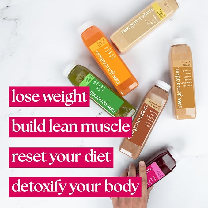 Raw Generation Discovery Pack - Cold Pressed Juice and Protein Smoothie Variety Pack with 6 delicious flavors- Nutritionist-Designed for Weight Management, Immunity & Increased Energy (18 bottles)