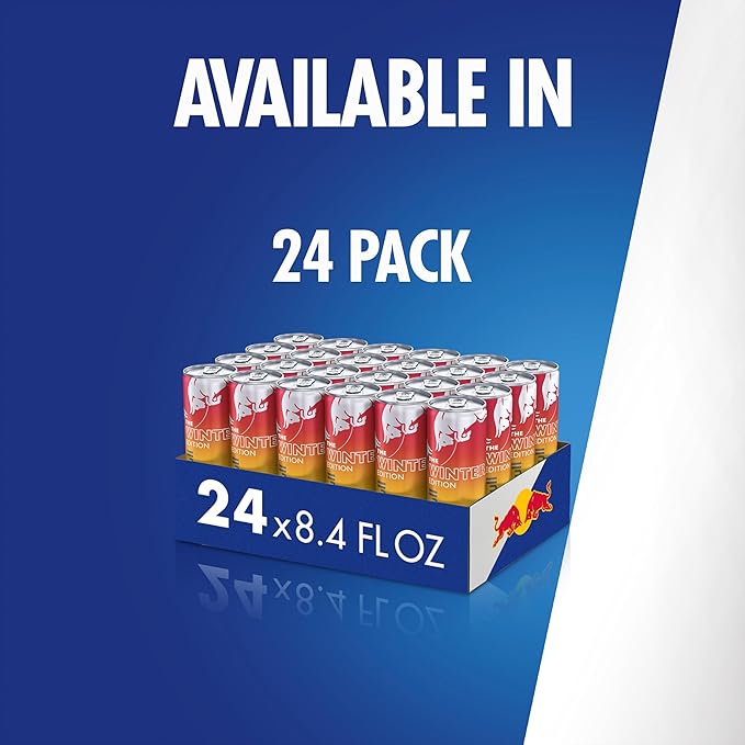 Red Bull Fuji Apple and Ginger Winter Edition Energy Drink, with 80mg Caffeine plus Taurine & B Vitamins, 8.4 Fl Oz, Pack of 24 Cans