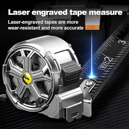 16ft Tape Measure, Stainless Steel Retractable Tape Measure, Waterproof & Rustproof Steel Measuring Tape with Hollow Design for Renovation, Construction, Carpentry (16')