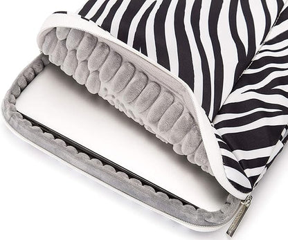 Kinmac 360° Protective Laptop Sleeve Case Bag Cover with Handle for MacBook Pro 16 inch,16 inch HP,Lenovo,Dell,ASUS,Acer Ultrabook and Business Laptop (Zebra)