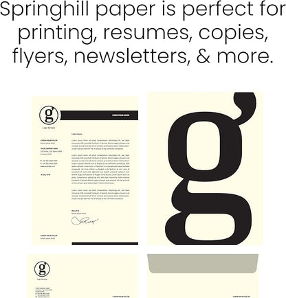Springhill 11” x 17” Cream Copy Paper, 28lb Bond/70lb Text, 104gsm, 500 Sheets (1 Ream) – Colored Printer Paper with Smooth Finish – Versatile and Flexible Computer Paper – 024068R