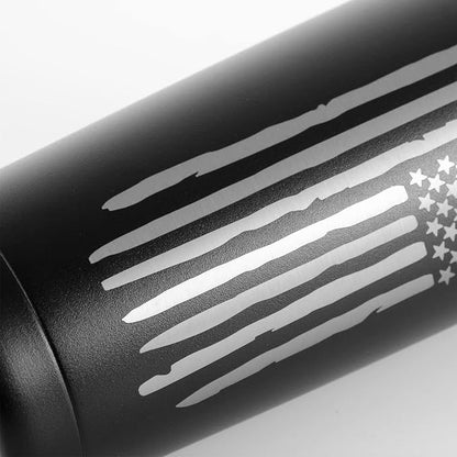 American Flag Gifts Set For Men, 20 oz Travel Coffee Tumbler & Mug With Pocket Knife, Unique Patriotic Military Gifts For Veterans, Police, Fathers Day, Christmas, Birthday, Valentine, Thanksgiving