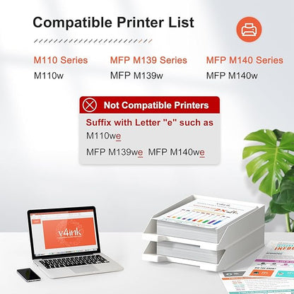 v4ink 141A W1410A Toner Cartridge High Yield 2,000 Pages Replacement for HP 141A Black Laserjet Toner Cartridge for HP Laser Jet M110w MFP M139w M140w Printer Toner (2 Pack, with chip)