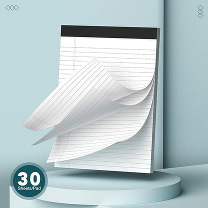 3 Pack Legal Pads 8.5 x 11 inch Notepad, 30 Sheets per Note Pads Wide Ruled Legal Pads, Pads of Paper Writing Pad - Ideal for Office, School or Home Use