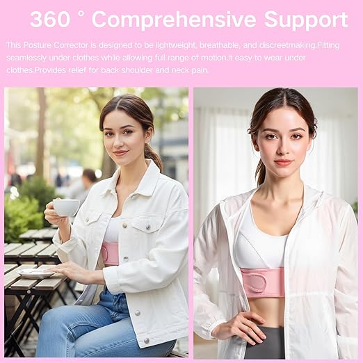 Back Brace Posture Corrector for Women - Adjustable Upper Posture Support Bras for Neck Shoulder Back Straightener - Comfortable Posture Corrector Invisilite Hunchback Slouching Under Clothes (Large)