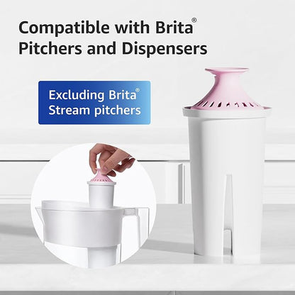 Overbest Magnesium Pitcher Water Filter, Replacement for Brita® Pitchers and Dispensers, Brita® Classic 35557, OB03, Mavea® 107007, and More, Includes 6 Filters