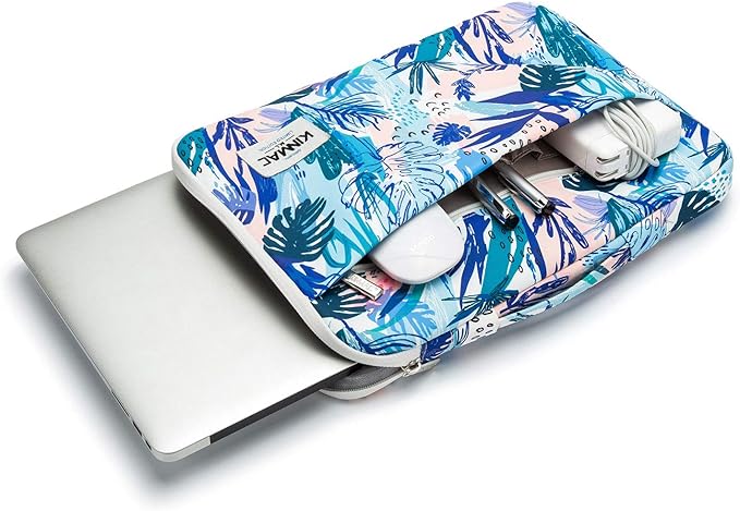 Kinmac 360° Heavy Duty Protective Laptop Computer Sleeve case Bag Cover with Handle for MacBook Pro 14 inch,14 inch-14.4 inch HP Lenovo Dell ASUS Acer Laptop (Sea Grass)