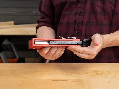 Arrow T501 5-in-1 Manual Staple and Nail Gun, Wire Stapler, and Brad Nailer for Wood, Upholstery, Construction, Insulation, Crafts, Fencing, and Cable, Black/Red