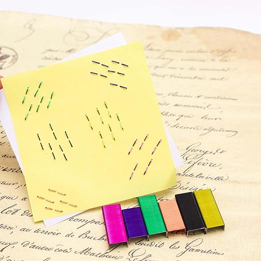 NatSumeBasics 6000 Colorful Mini Staples #10 Colored Staples for Mini Stapler Refill, No.10 Tiny Staple Smaller Than Standard Staple (6000 Assorted)