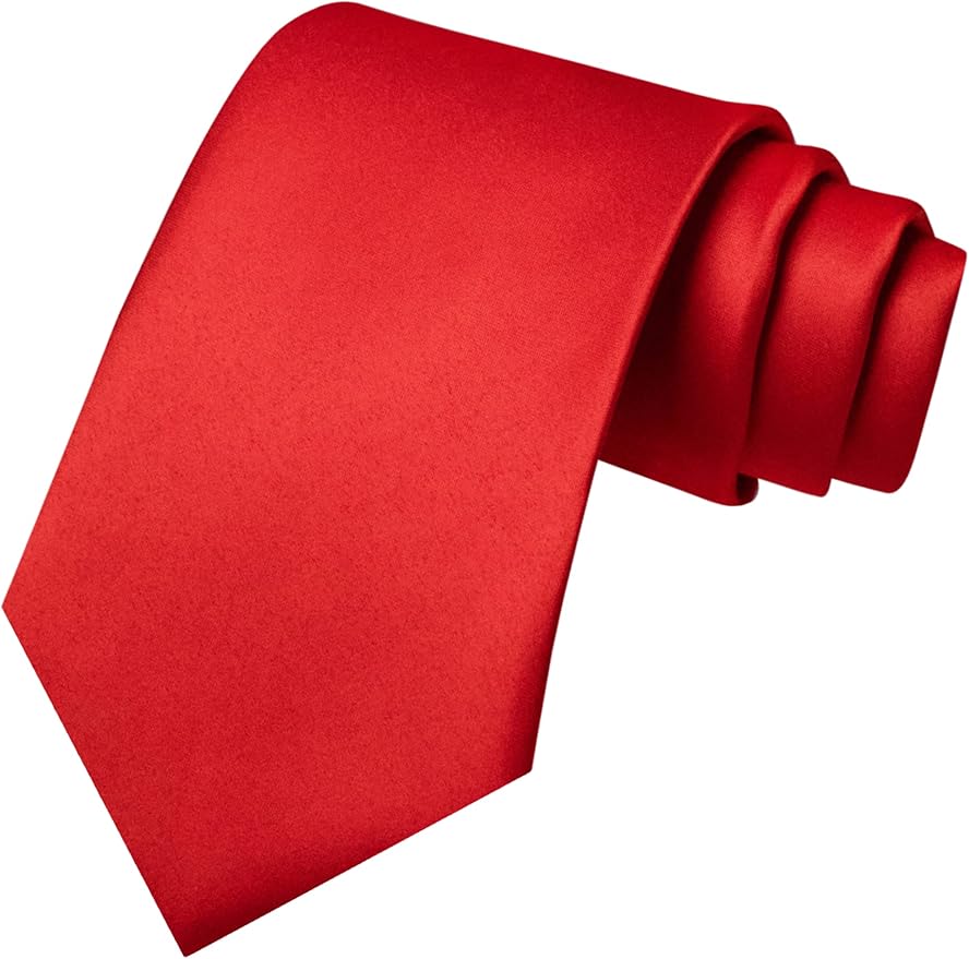 RBOCOTT Solid Color Tie and Pocket Square Hankerchief with Lapel Pin Set for Men
