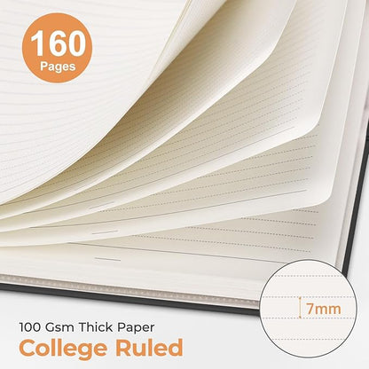 AHGXG Spiral Journal Notebook, 160 Lined Pages, A5 Medium Size (5.7'' x 8.3''), for Men & Women, Journaling, Writing, Work & Office, Hardcover, 100 GSM Thick Paper (Colourful Tree)