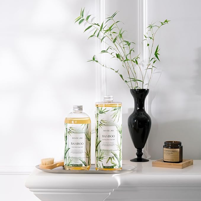 ROMIIE ZOI Liquid Hand Soap Refill,Bamboo,Gentle & Moisturizing Formula for Home & Kitchen, 750ML/26 FL OZ