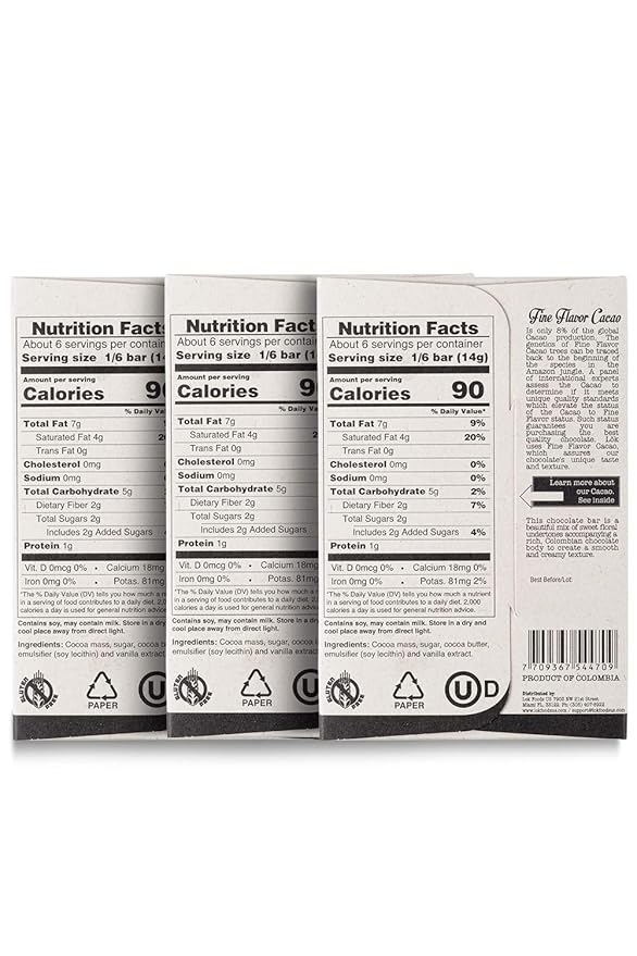 Lok Dark Chocolate Bar 85% Cacao | Fair Trade, Non-GMO, Kosher, Gluten Free, Vegan, Bean-to-Bar, Keto Friendly, Low-Carb, Paleo Lök | 3.0 Ounce 3 Pack