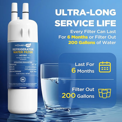 W10295370A Water Filter Replacement Compatible with Whirlpool EDR1RXD1, Everydrop Filter 1, EDR1RXD1B, WHR1RXD1, W10276924, W10291030, 9930 9930P 46-9930 46-9081 9081 P8RFWB2L, 3 Pack