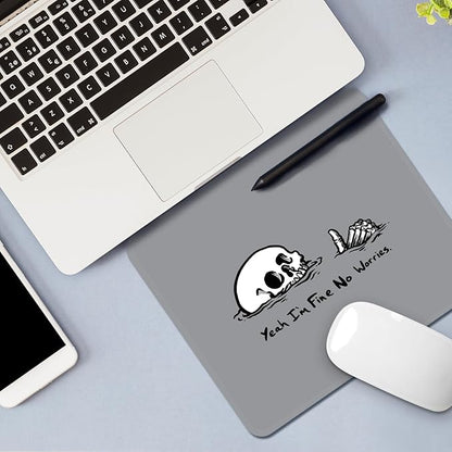 Square Mouse Pad with Stitched Edge, Premium Mousepad Washable Cloth. Computer Mouse Pad with Non-Slip Rubber Base, Mouse Pads for Computers Laptop Mouse 9.25x7.75x0.12 inch-Fine