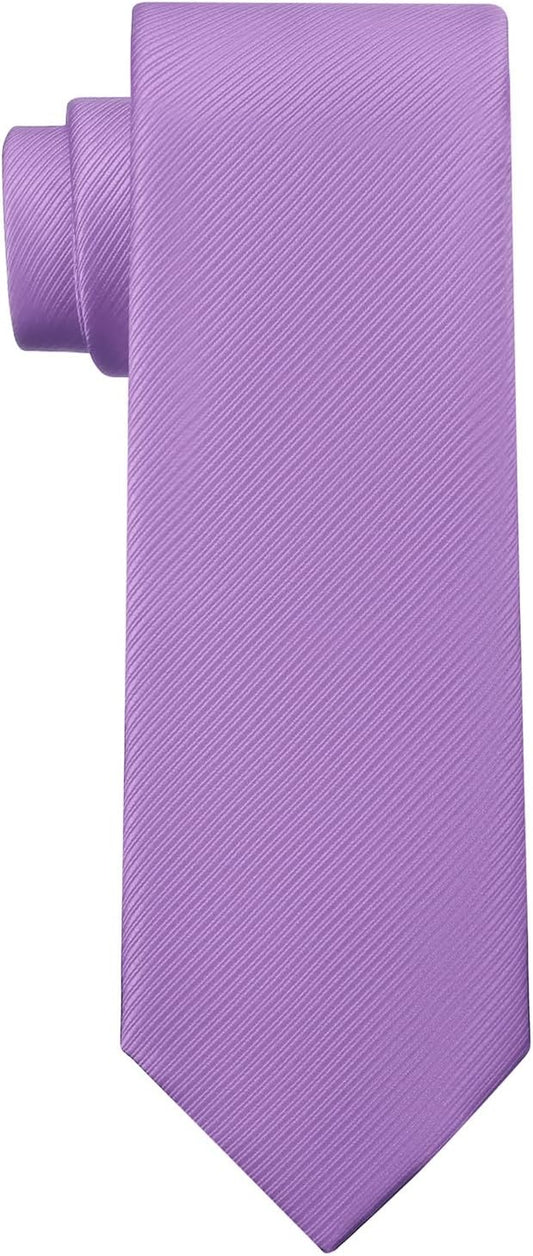 KOOELLE Men's Ties Solid Pure Color Plain Neckties Formal Black Ties For Men
