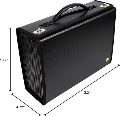 CNK Accordion File Folders with 24 Pockets Organizer for Document Paper Storage Folder Documents Expanding Binder Folio Pocket Receipt Filing Expandable Files Dividers Labels Letter Durable Handle