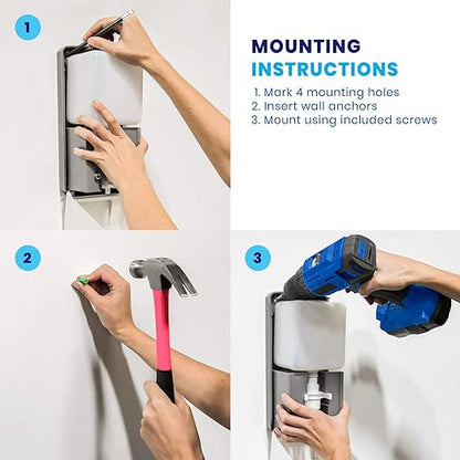 Rhinestone Automatic Soap and Hand Sanitizer Foaming Dispenser, Touchless Motion Sensor, 1000ml 33.8 oz. Wall Mounted Dispenser