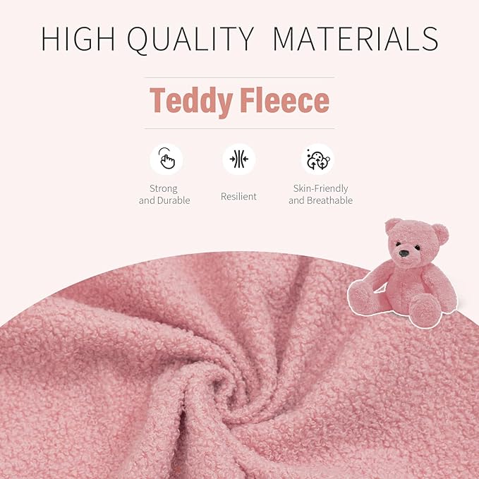 Office Chair with Wheels, Ergonomic Computer Desk Chair with Flip-up Armrest, Adjustable Rolling Swivel Chair Teddy Fleece – Dusty Pink