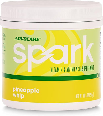 AdvoCare Spark - Energy Drink Mix - Vitamin & Amino Acid Supplement - Supports Energy & Focus - Portable Immune Support - Sugar-Free - Pineapple Whip (10.5 oz)