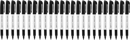 Amazon Basics Fine Tip Point Permanent Markers for Office, School, and Home Use, Black, 24 Pack