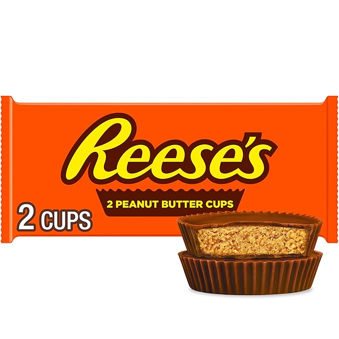 REESE'S Milk Chocolate Peanut Butter Cups, Candy Pack, 1.5 oz