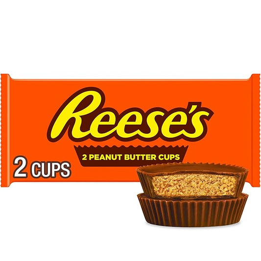 REESE'S Milk Chocolate Peanut Butter Cups, Candy Pack, 1.5 oz