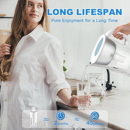 Water Filter Replacement Fit for Brita Water Filter & Pitchers, Water Pitcher Filter Compatible with Brita Classic, Mavea, Ob03, 107007 35557, Reduce Chlorine and Heavy Metals (3)