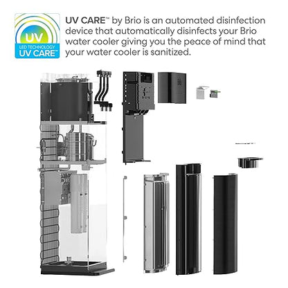 Brio Bottleless Water Cooler Dispenser w/ 2-Stage Filters (Included) removes PFAS & Microplastics for Clean Drinking Water, UL Certified | 3 Temp (Hot, Room, Cold) w/Child Safety Lock & LED Display