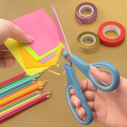 Scissors 8.5 Inch scissors all purpose Bulk Set of 3, Scissors for Office Home School Craft Supplies, Soft Comfort-Grip Right/Left Hand