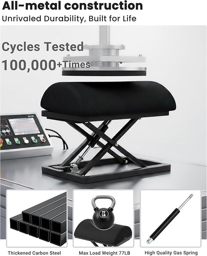Truly Infinite Height Adjustable Footrest｜No Bending Needed—Foot Step-to-Adjust｜2.7"-13.1" Height｜Washable｜Foot Rest Stool for Under Desk at Work, Office/Home/Gaming/Study Desk Essentials