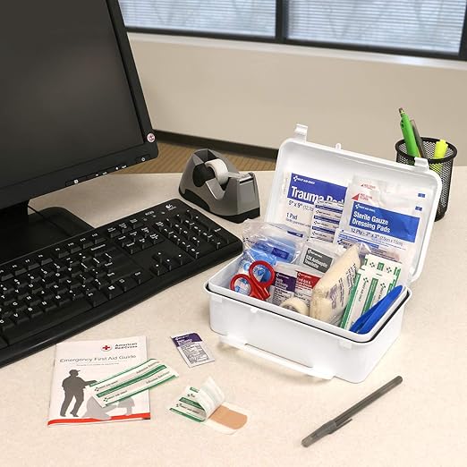 First Aid Only 6060 All-Purpose 10-Person Emergency First Aid Kit for Business, Worksite, Home, and Car, 57 Pieces
