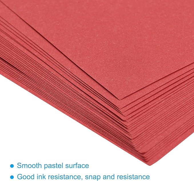 MECCANIXITY 75 Sheets A4 Colored Print Copy Paper 5.8" x 8.3" Origami Paper Printer Paper 80gsm for Printing, Document Copying, Art Craft,Bright Red