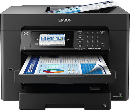 Epson Workforce Pro WF-7840 Wireless All-in-One Wide-Format Printer with Auto 2-Sided Print up to 13" x 19", 50-Page ADF, 500-sheet Paper Capacity. Full 1-Year Limited Warranty (Renewed)