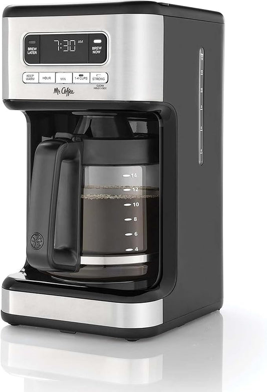 Mr. Coffee 14 Cup Programmable Coffee Maker Stainless Steel