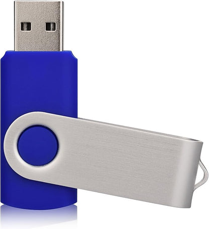 100 Pack 16GB USB Flah Drives USB 2.0 Flash Drives Bulk USB Memory Sticks-Blue