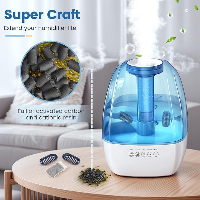 isinlive Demineralization Cartridge for HoMedics Ultrasonic Humidifiers: 16-Pack Demineralization Cartridges Filter Replacement, Filters Mineral Deposits, Prevents Hard Water Build-Up, Purifies Water