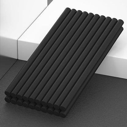 20-Pack Black Hot Melt Glue Sticks, 0.43″ Dia × 8″ Long – Multi-Purpose Adhesive for Crafting, Woodworking, Decoration & Repair