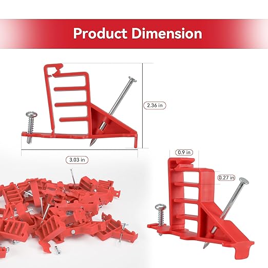 Multi Cable Staples for Romex Clips, Plastic Electrical Wire Stackers, Secures Romex, UF & (NM) Non-Metalic, Coaxial & Data/CAT 5 Cable, 25Pcs, Fast and Easy to Install
