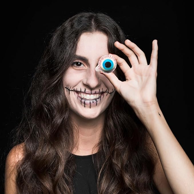 Halloween Gummy Eyeballs Candy, 20 Pieces of Perfect Gummy Halloween Candy Selection that Works as Game Prizes and Haunted House Giveaways, Ideal for Parties and Scary Dessert Tables