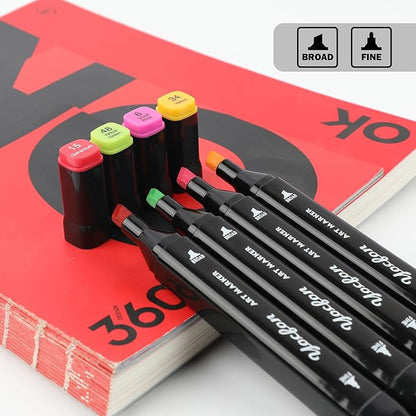 30 Colors Alcohol Markers, Dual Tips Drawing, Art Markers Set For Adults Coloring Sketch Illustration, Chisel & Fine