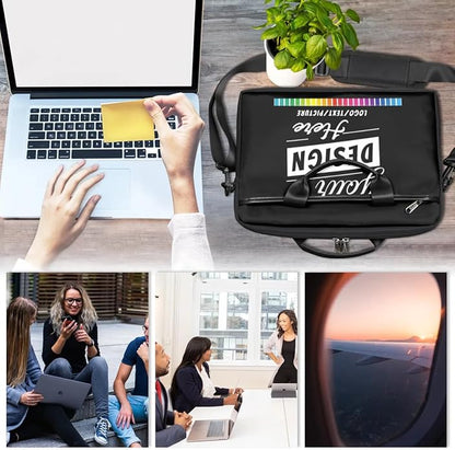 Custom-Laptop-Bag 15 Inch with Name Photo Personalized-Computer-Shoulder-Case Briefcases for Women Men Business