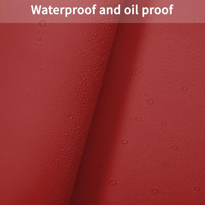 Leather Table Cover,1.8mm Thick,17x54 Inch Desk Cover,Dresser Cover Top,Dresser Protector Top,Dresser Cover,End Table Cover.(Black+Wine Red,17x54)