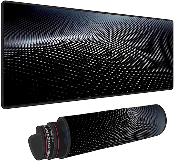 Mouse Pad Gaming Mousepad 31.5x11.8 Inch - 3mm Durable Fabric with Non-Slip Base, Waterproof Surface & Reinforced Edges for Gamers, Work Desks and Streaming Setups(Sci-Fi Lines)