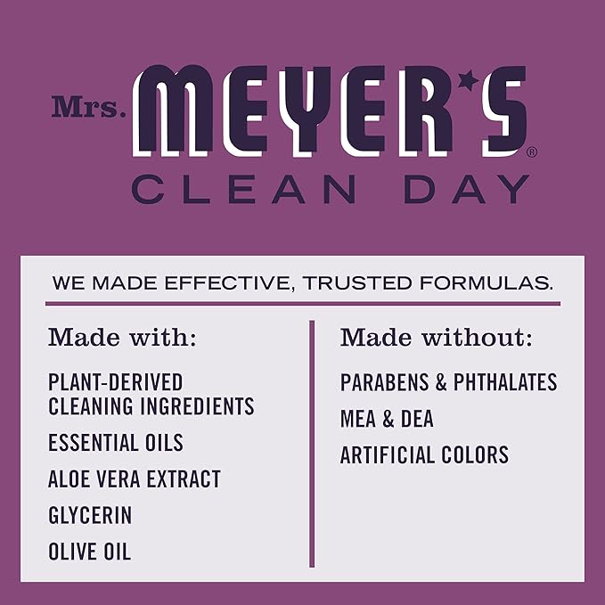 MRS. MEYER'S CLEAN DAY Liquid Hand Soap, Cruelty Free, Plum Berry Scent, 12.5 oz- Pack of 3