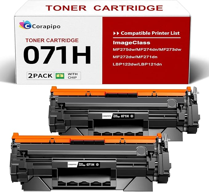 071H Toner Cartridge High Capacity Replacement Compatible for Canon 071H 071 CRG-071 Use with ImageCLASS LBP122dw LBP121dn LBP120 MF270 MF272dw MF273dw MF274dw MF275dw Printers