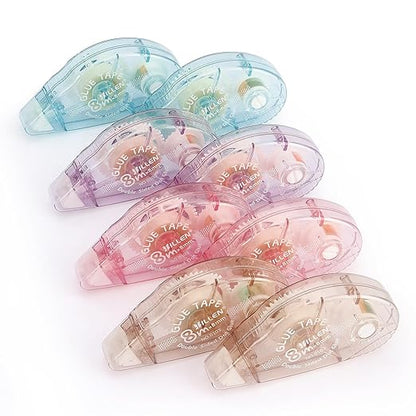 8 Pack Scrapbook Tape Double Sided Tape Roller for Crafts, Adhesive Glue Tape Scrapbooking Supplies Journaling School Office Supplies for Kids and Adults