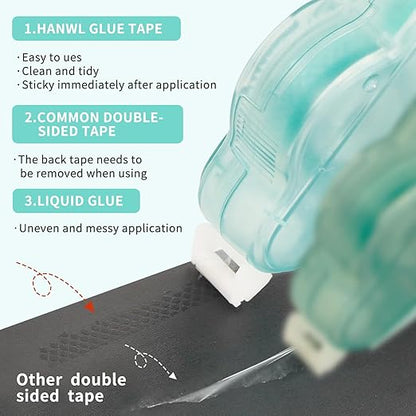 Scrapbook Tape,4 Pack Double Sided Glue Tape Roller for Crafts,39 FT x 0.23 in Tape Runner,Junk Journaling and Scrapbooking Supplies,Gift Wrapping and Photo Tape.