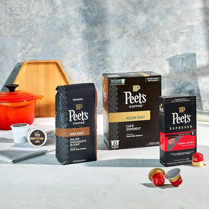 Peet's Coffee, Dark Roast Single Serve Coffee Pods - Single Origin Sumatra 32 Count (1 Box of 32 Pods)
